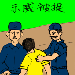 ARRESTED DEMONSTRATOR 0079